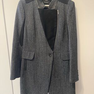 Karen Millen Charcoal Blazer with Black Accents
